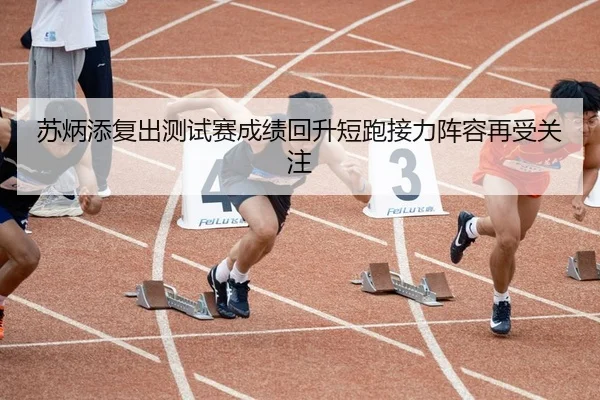 苏炳添复出测试赛成绩回升短跑接力阵容再受关注
